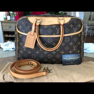Vuitton Deauville + authentic crossbody strap
